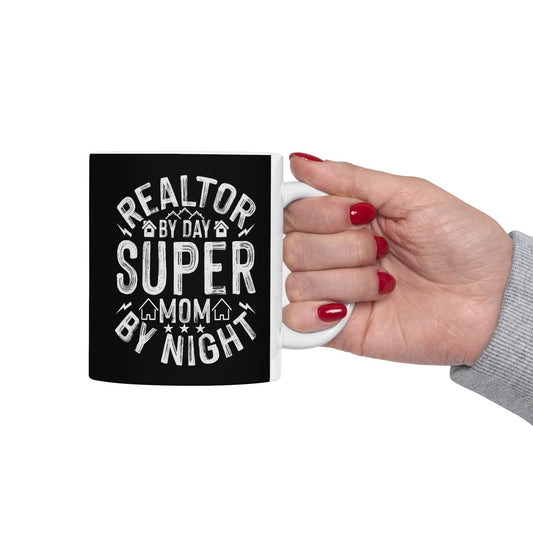 Realtor - Super Mom - Ceramic Mug, (11oz, 15oz)