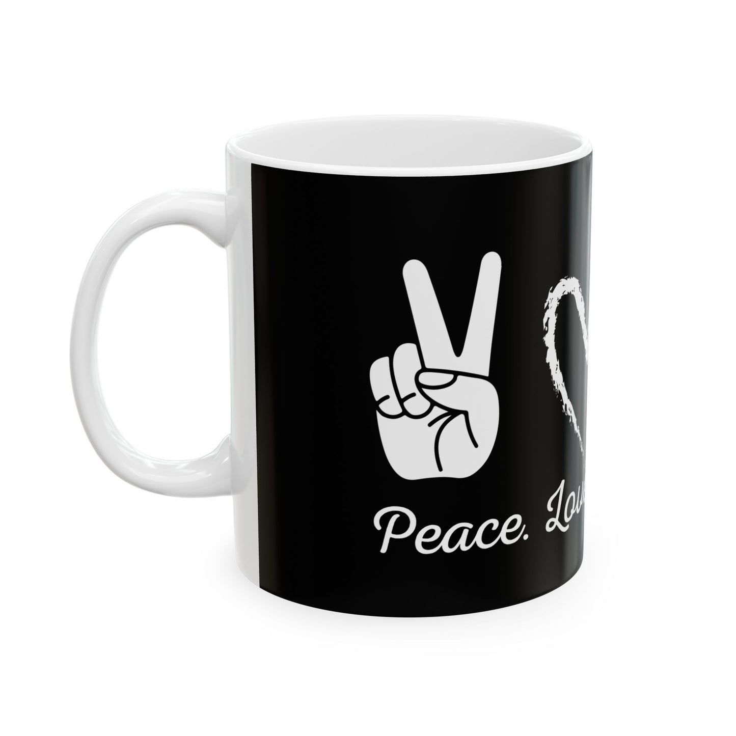 PEACE LOVE REAL ESTATE - Ceramic Mug, (11oz, 15oz)