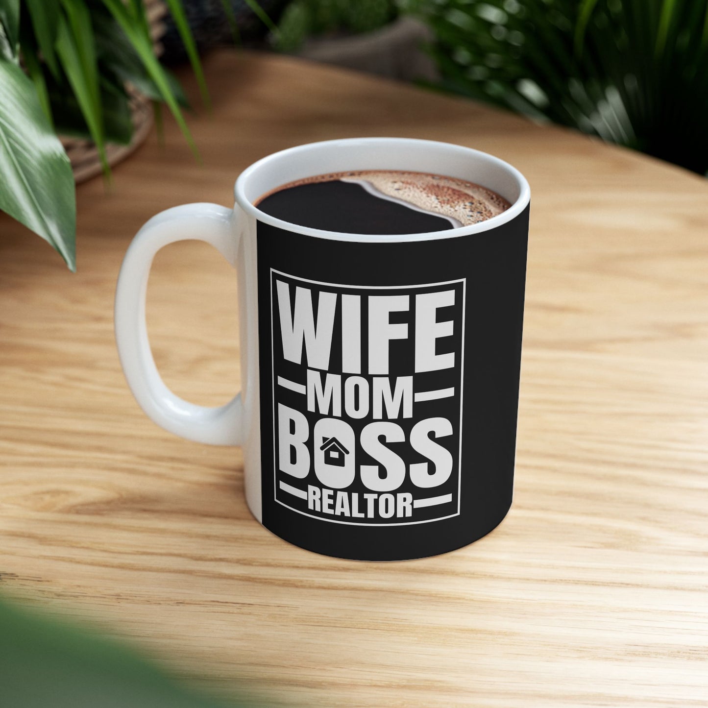 Wife Mom Boss Realtor - Ceramic Mug, (11oz, 15oz)